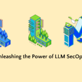 The image features the headline of the article, 'Unleashing the Power of Large Language Models in SecOps: The Botprise Advantage,' with bold letters 'LLM' prominently displayed, symbolizing the focus on Large Language Models in the context of security operations.